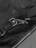 Half-moon Chrome Buckle Leather Hobo Bag