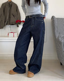 Dian Pocket Washed Denim Pants