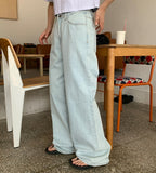 Hueburn Hidden Banding Wide Denim Pants