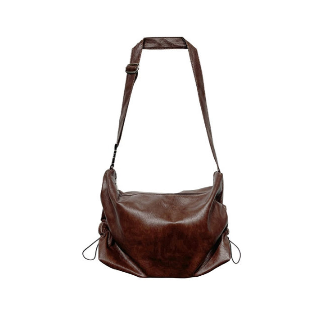 【2plan】Leather shirring buckle cross bag 2PLAN