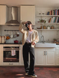 Kedi semi wide cotton pants