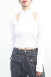 Rose Halter Neck Off Shoulder T-Shirt