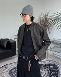 Fez Vintage Washing Leather Jacket