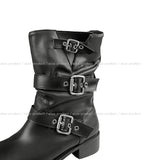biker strap middle boots