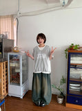Chumin Sporty Color Matching Nylon Over Short Sleeve Tee