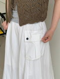 Mokoli Nylon Cargo Long Skirt