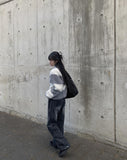 Luke Slit Stitch Black Denim Pants