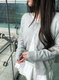 Steen Basic Long Sleeve Round Knit Cardigan