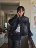 Brion crop cut denim jacket