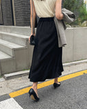 Enard satin flared skirt