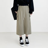 Sweat Cargo Long Skirt