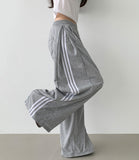 Unique Side Line Folding Pintuck Mega Wide Banding Pants