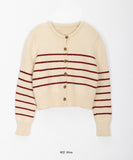 Ketil stripe round knit cardigan