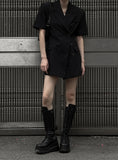 Tabarin wrap one piece short sleeve jacket