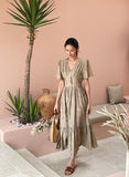 Kotia flower shirring one piece