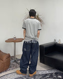 Dape embroidered fly denim pants