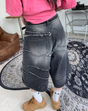 Kaid Unbalance Bermuda Denim Pants