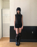 Mihyu High-neck Button Vest