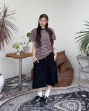 Loupe Button Track Bermuda Pants
