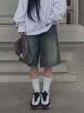 Nook's Rivet Square Denim Shorts