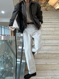 Side pintuck cotton pants