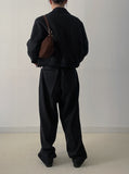 [unisex/FW] Adjust One-Tuck Wool Wide Slacks