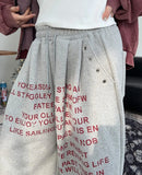 Crew lettering brushed pants