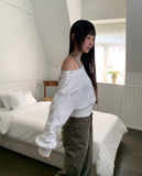 Holdit Stripe Halterneck Sleeveless Eyelet One-Off Shoulder Long Sleeve Sweatshirt Set
