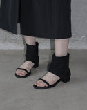 1162 Linen Toe Open Ankle Boots (3cm)