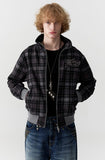 ASFOD check zip-up jacket