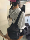 Onbee Shoulder Silt String Boxy Long Sleeve Hoodie
