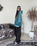 Tape eyelet key ring balloon pants