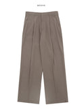 Sling deep tuck wide slacks