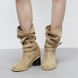 Ritina Buckle Suede Boots