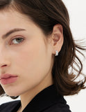 Essence Silver (W) Moissanite Double One Touch Earrings