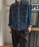 Kor Western Denim Crop Shirt
