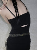 Leopard eyelet belt