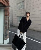 Ethnic fur cardigan