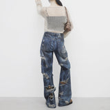 (Unisex) Jubi Damage Denim Pants