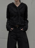 Moru Boucle Two-Way Fur Cardigan