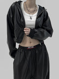 Leaguer Hooded Leather Jumper