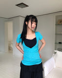 Minko Deep V-Neck Short Sleeve T-Shirt