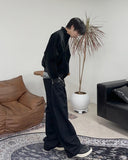 Hide Glossy Pleats Leather Jumper