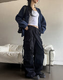 Camp Big Pocket Strap Washed Cargo Pants