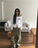 [Mink Brushed] Sonek Rustling Cotton Wide Cargo Pants