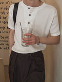 Becue Chrome Henry Neck Short Sleeve T-Shirt