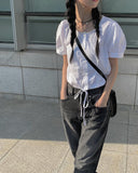 Toku Black Washing Wide Pants