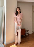 Benzel V-neck Peplum Blouse