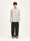 ROUND NECK CHECK SHIRT