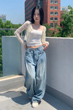 fresh summer pintuck wide pants